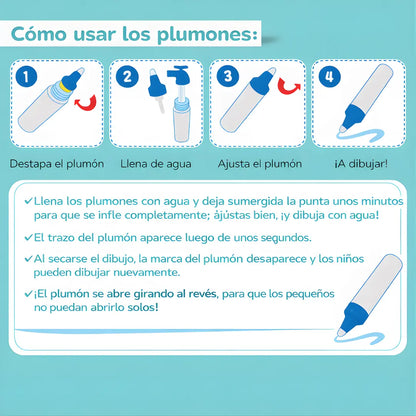 Tapete Mágico Dibuja con Agua – Extra Grande 100x80cm Sin Manchas